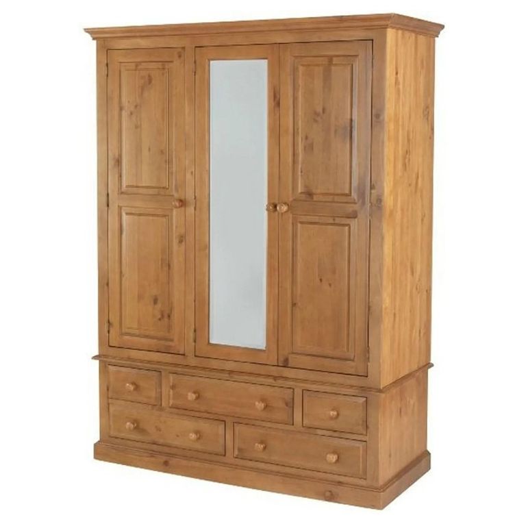 Henbury Pine 3 Door Combi Wardrobe