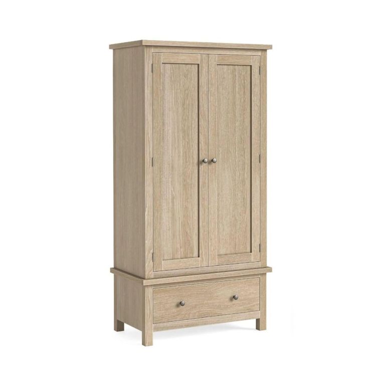 Modern Country Oak - Wardrobe - 2 Door - 1 Drawer