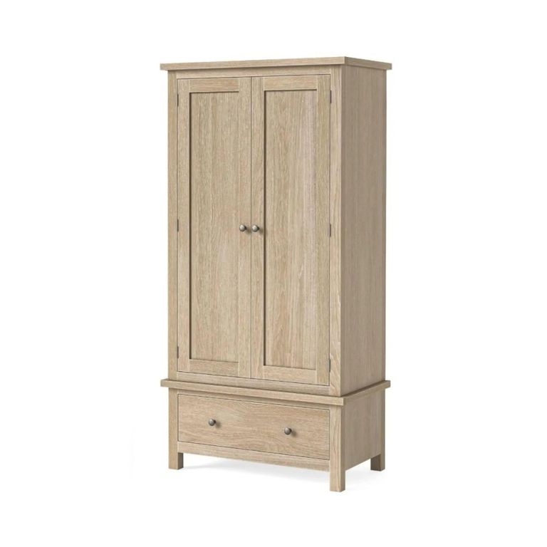 Modern Country Oak - Wardrobe - 2 Door - 1 Drawer
