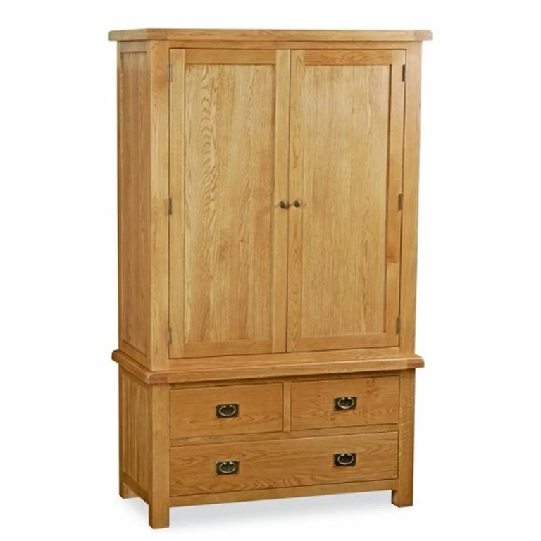 Salisbury Premium Wardrobe - 2 Door - 3 Drawer - Oak