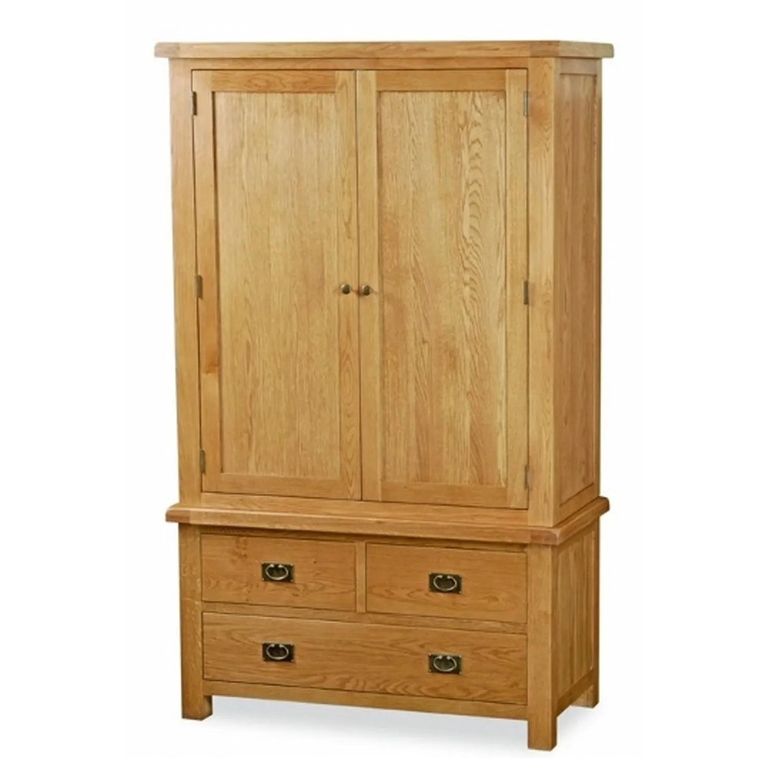 Salisbury Premium Wardrobe - 2 Door - 3 Drawer - Oak