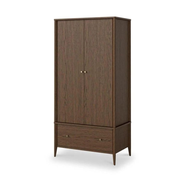 Paris Wardrobe - 2 Door - 1 Drawer - Dark Oak