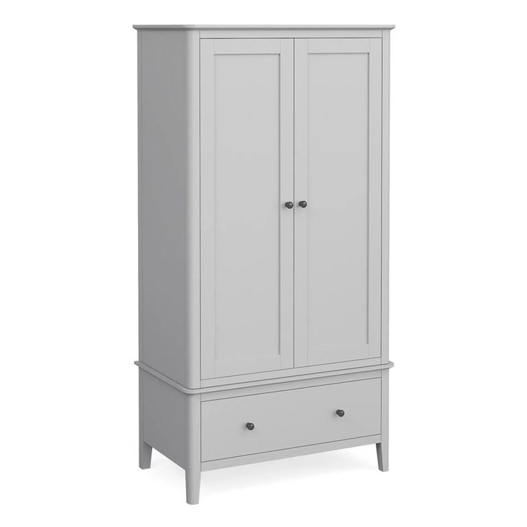 Stowe Wardrobe - 2 Door - 1 Drawer - Grey