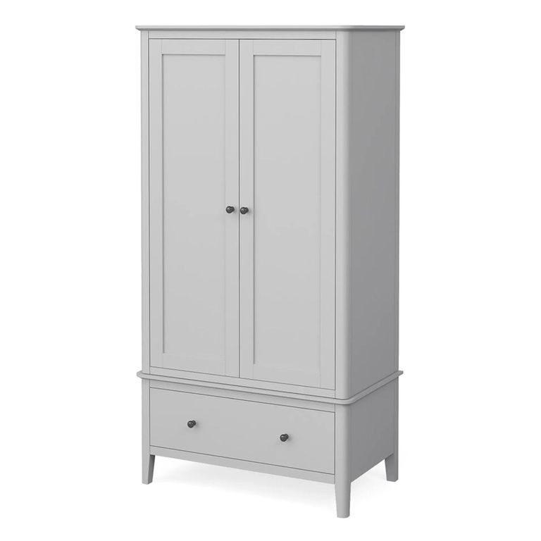 Stowe Wardrobe - 2 Door - 1 Drawer - Grey
