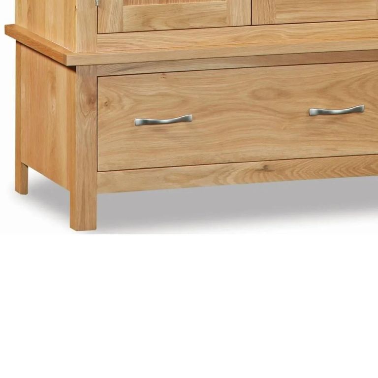New Trinity Wardrobe - 2 Door - 1 Drawer - Natural Oak