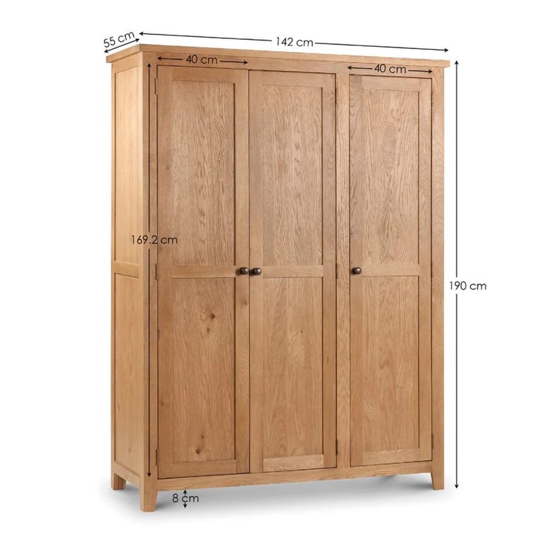 Marlborough Triple Wardrobe - 3 Door - Oak