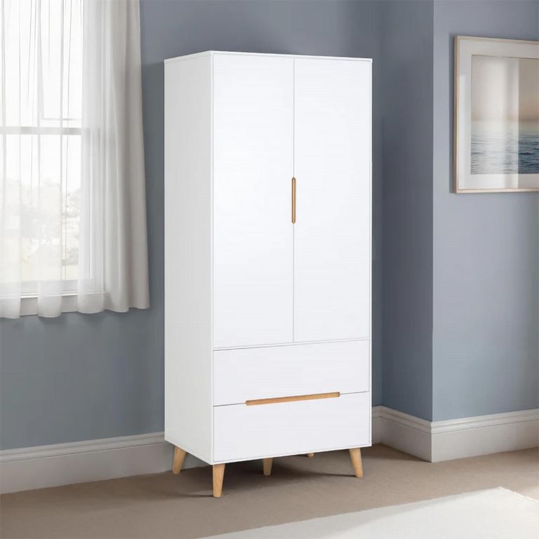 Alicia White Double Wardrobe - 2 Door - 2 Drawer