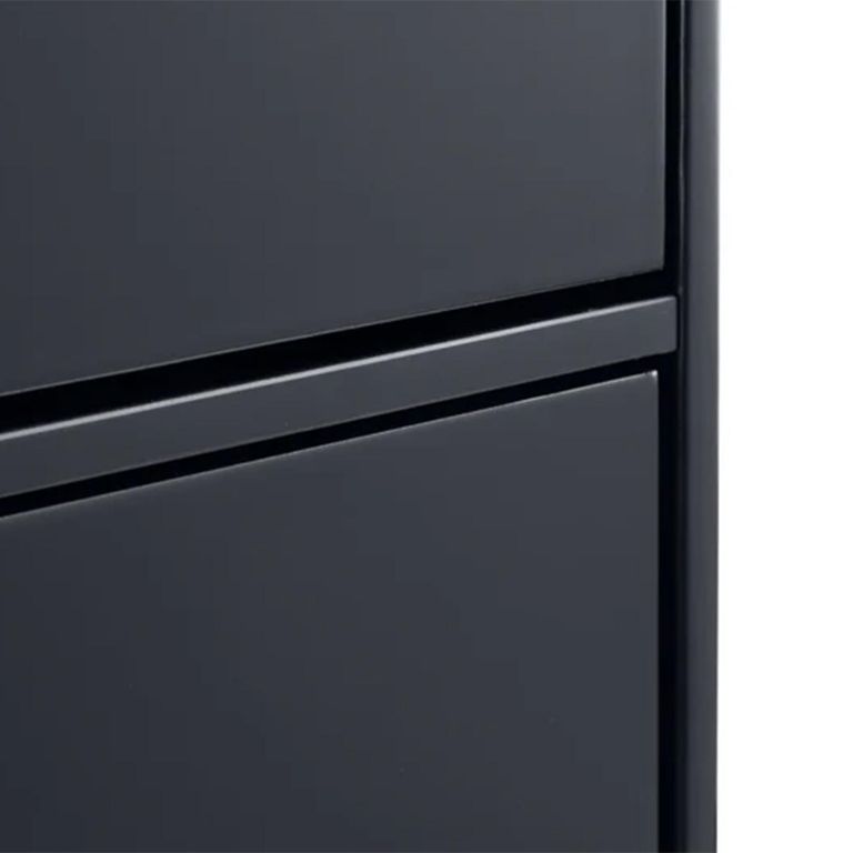 Alicia Black Double Wardrobe - 2 Door - 2 Drawer