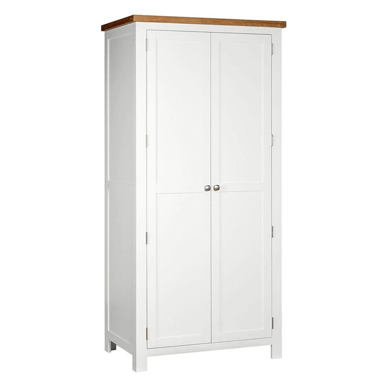 Lundy Wardrobe - 2 Door - White Painted