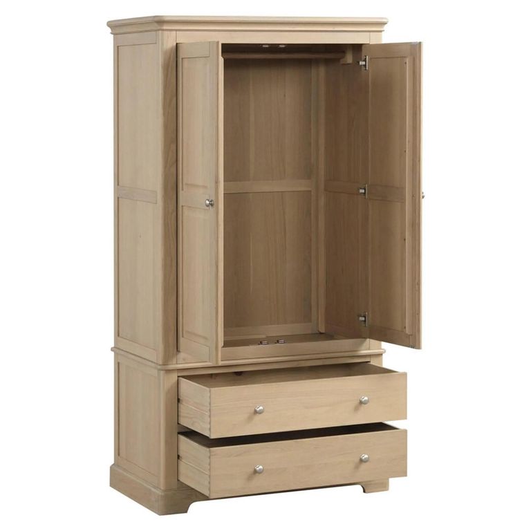 Cromwell Wardrobe - 2 Door - 2 Drawer - Oak
