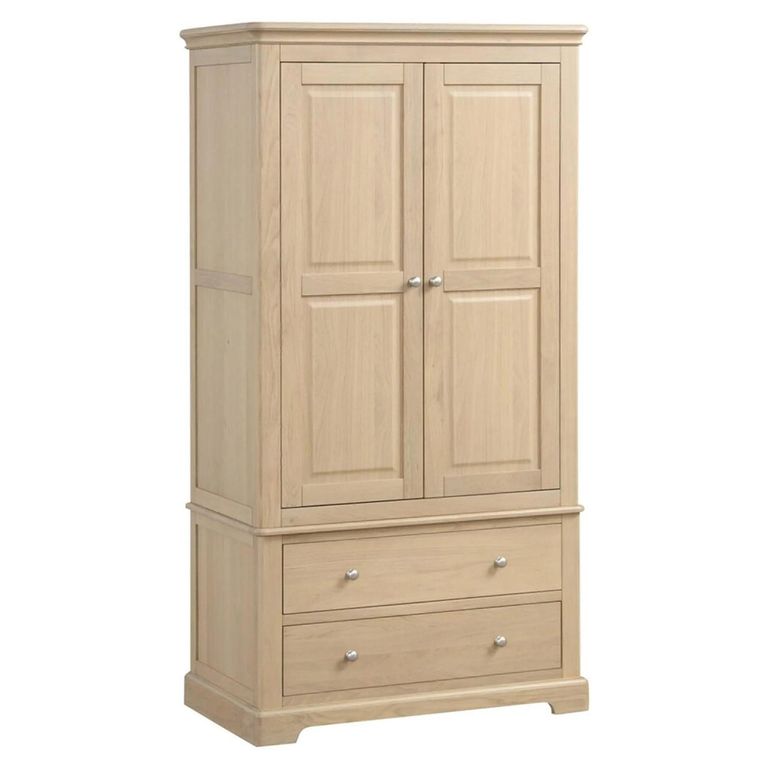 Cromwell Wardrobe - 2 Door - 2 Drawer - Oak