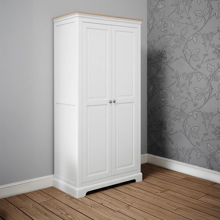 Cromwell Wardrobe - 2 Door - White Painted