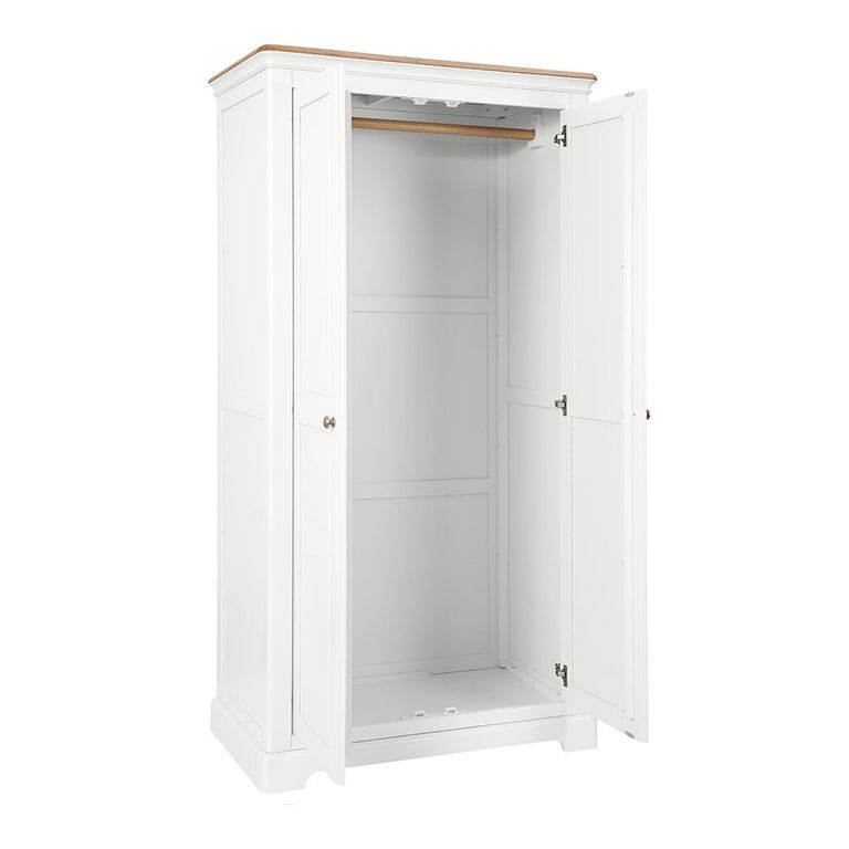 Cromwell Wardrobe - 2 Door - White Painted