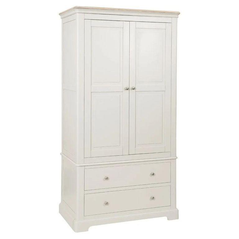 Cromwell Wardrobe - 2 Door - 2 Drawer - Grey Painted
