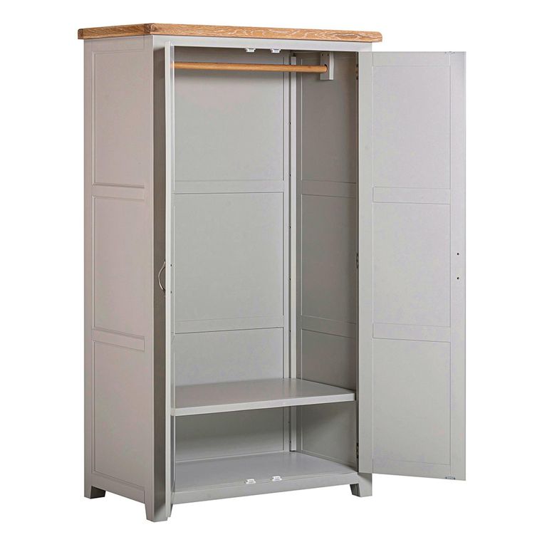 Wilmont Wardrobe - 2 Door - Grey Painted