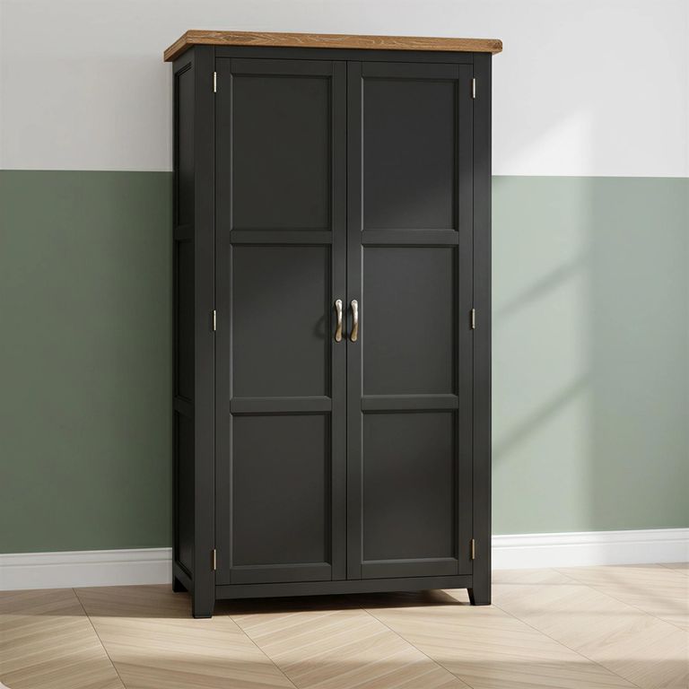 Wilmont Wardrobe - 2 Door - Black Painted