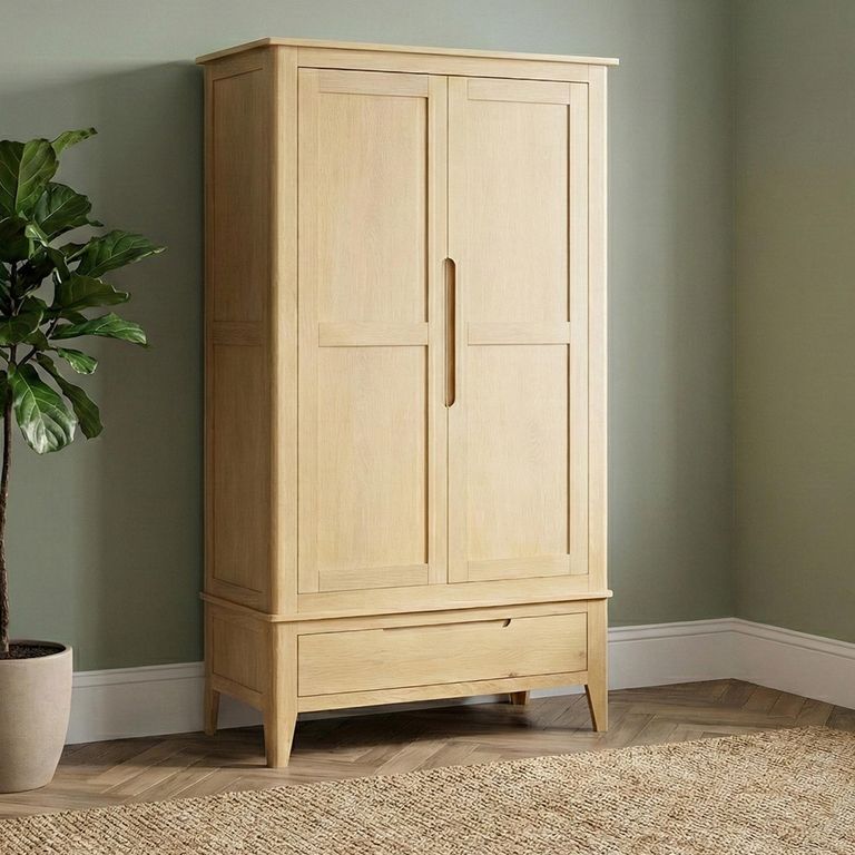 Twyford Wardrobe - 2 Door - 1 Drawer - Oak