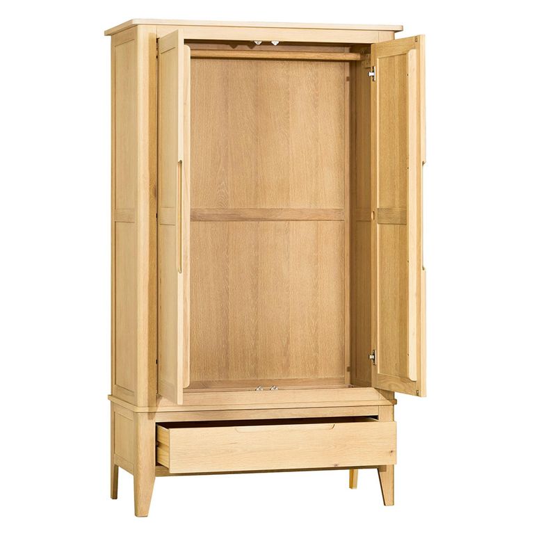 Twyford Wardrobe - 2 Door - 1 Drawer - Oak