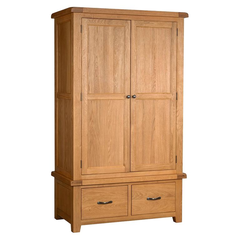 Somer Wardrobe - 2 Door - 2 Drawer - Oak