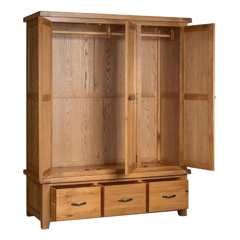 Somer Wardrobe - 3 Door - Oak