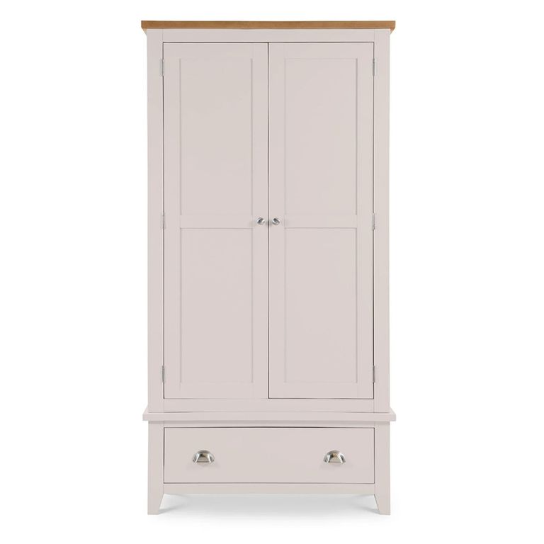 Richmond Double Wardrobe - 2 Door - 1 Drawer - Grey