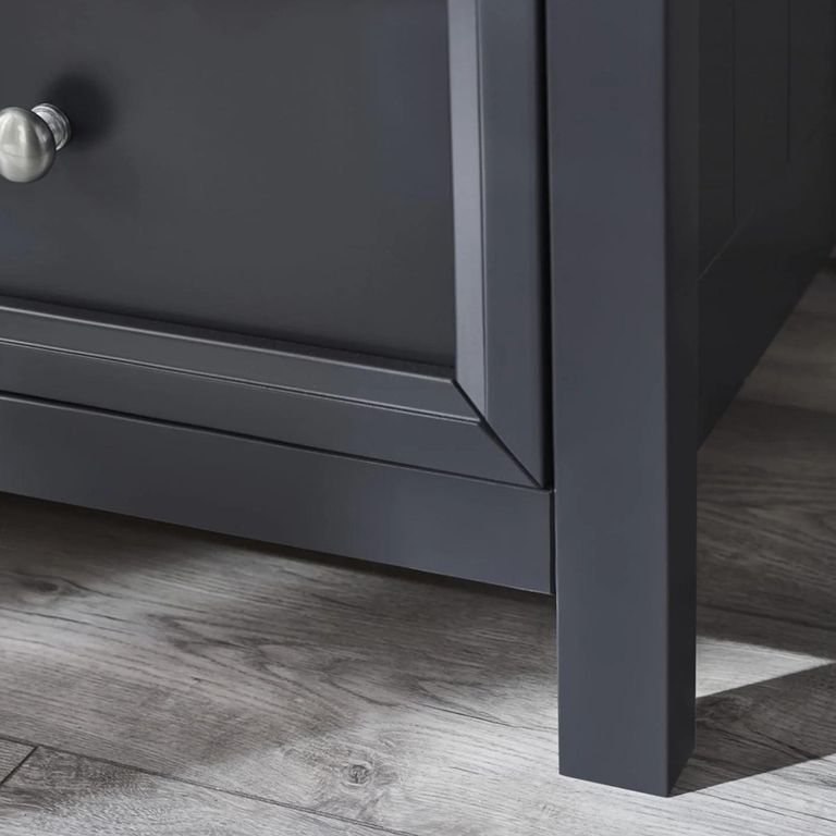 Maine Wardrobe - 3 Door - 2 Drawer - Black