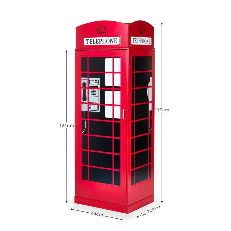 Red Telephone Box Wardrobe