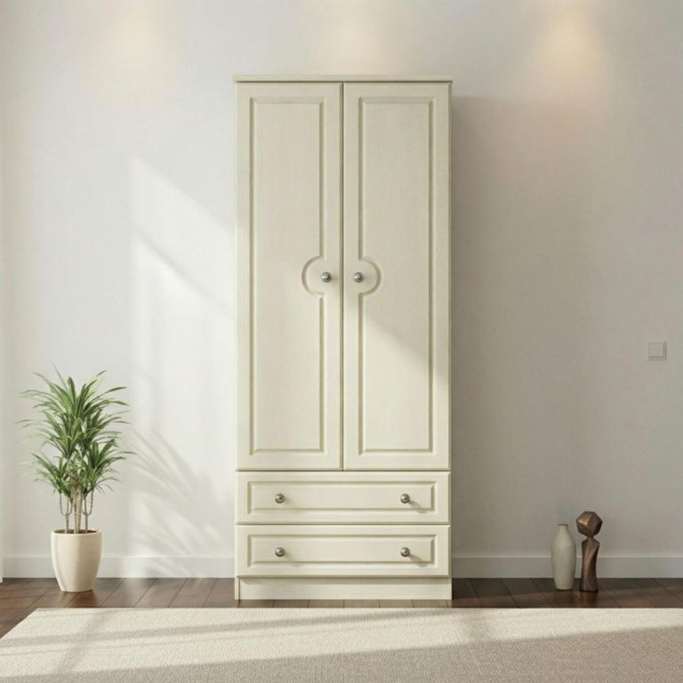 Pembroke Cream 2 Door 2 Drawer Double Wardrobe