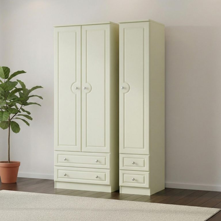 Pembroke Cream 3 Door Tall Triple Wardrobe - 4 Drawers