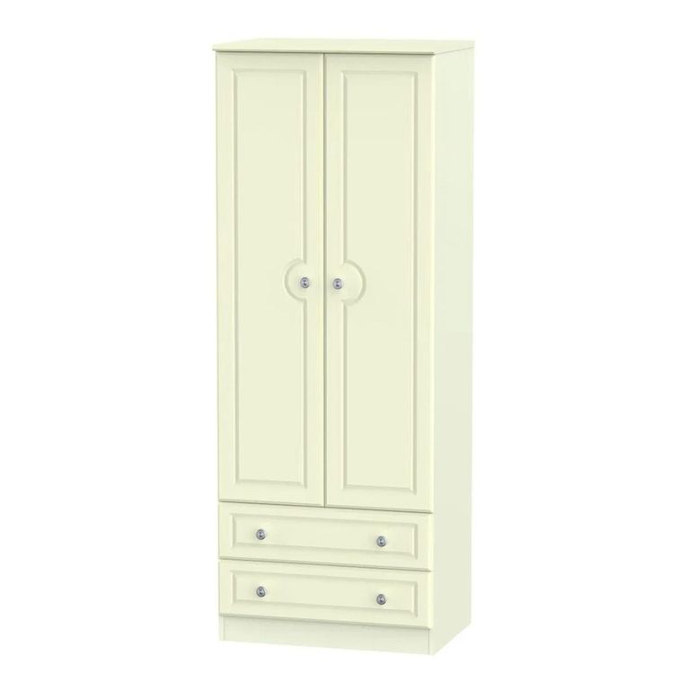 Pembroke Cream 2 Door 2 Drawer Tall Wardrobe