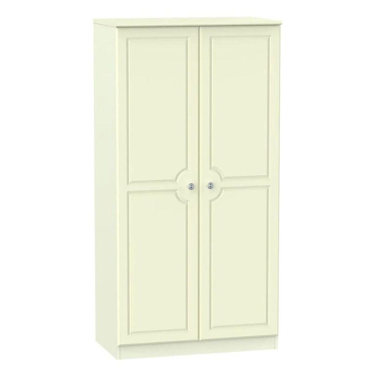 Pembroke Cream 2 Door Plain Wardrobe - H 182.4cm