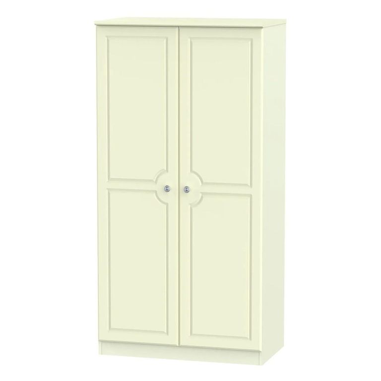 Pembroke Cream 2 Door Plain Wardrobe - H 182.4cm