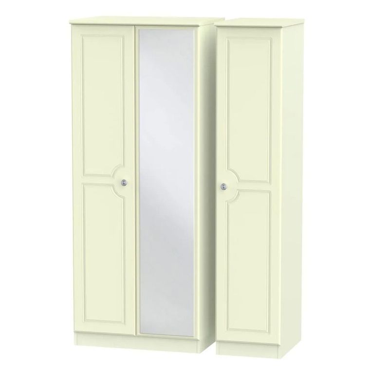 Pembroke Cream 3 Door Triple Wardrobe - 1 Mirror