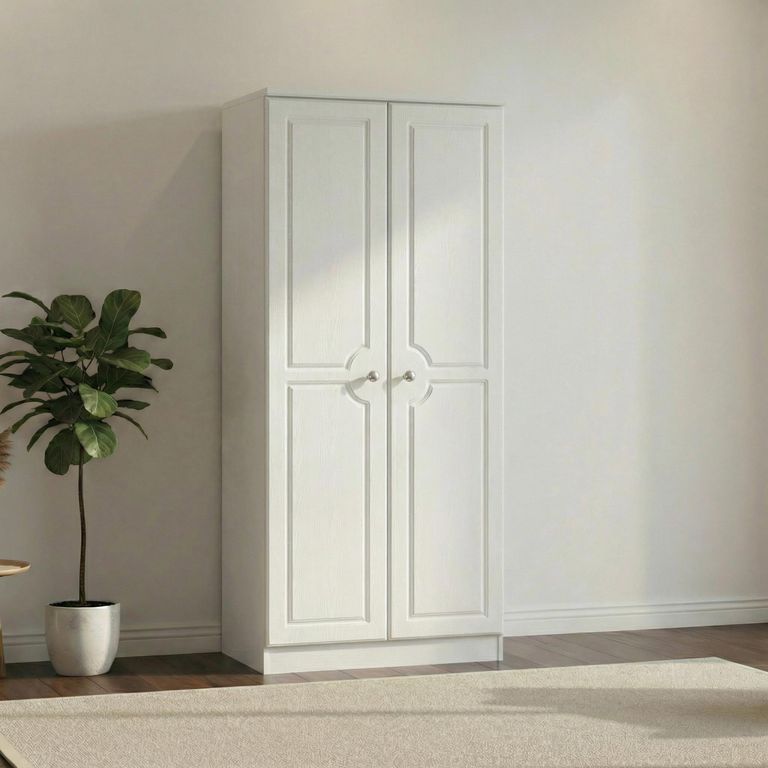 Pembroke White 2 Door Plain Wardrobe