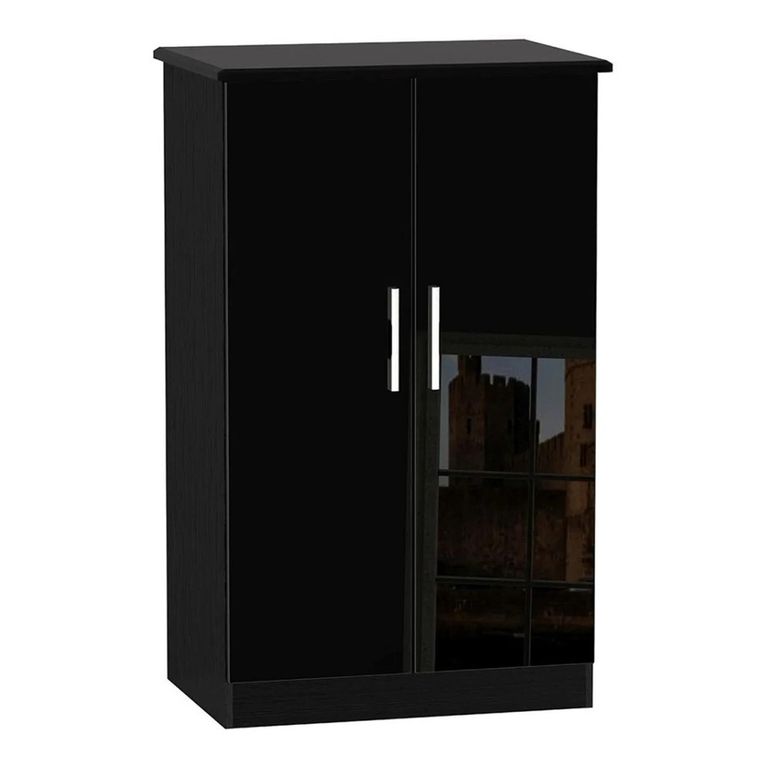 Knightsbridge Midi Wardrobe - Black Gloss