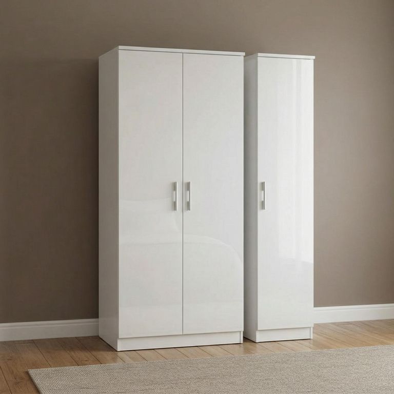 Knightsbridge Wardrobe - 3 Door - Triple - White Gloss