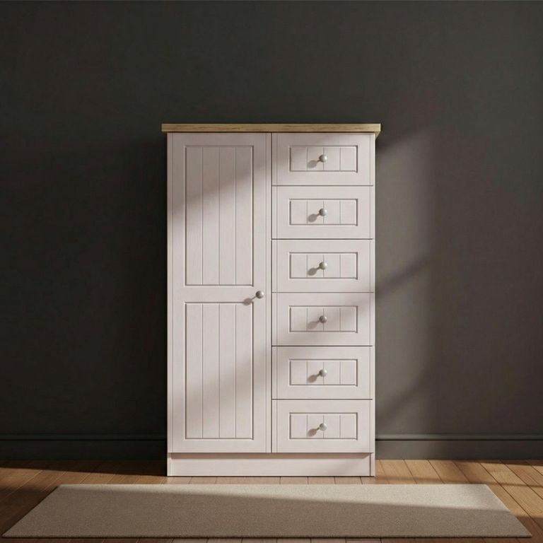 Vienna Wardrobe - 1 Door - Midi - Cashmere