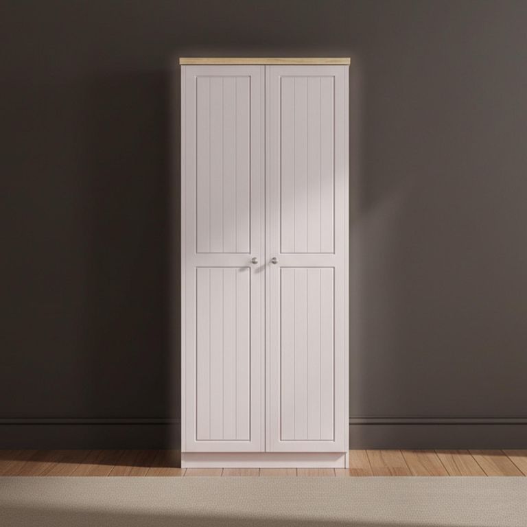 Vienna Wardrobe - 2 Door - Plain - Cashmere