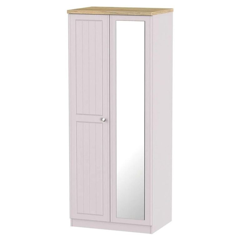 Vienna Wardrobe - 2 Door - 1 Mirror - Cashmere