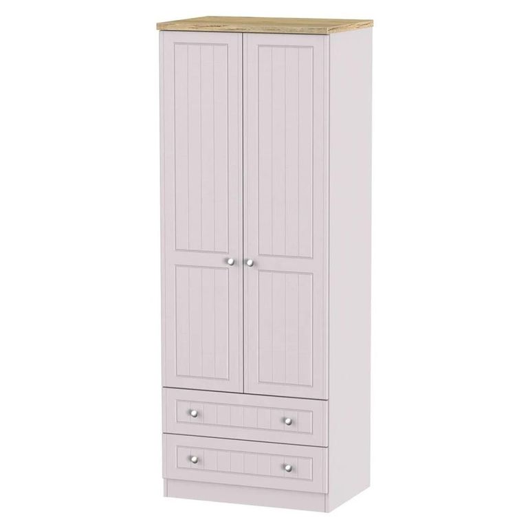 Vienna Wardrobe - 2 Door - 2 Drawer - Tall - Cashmere