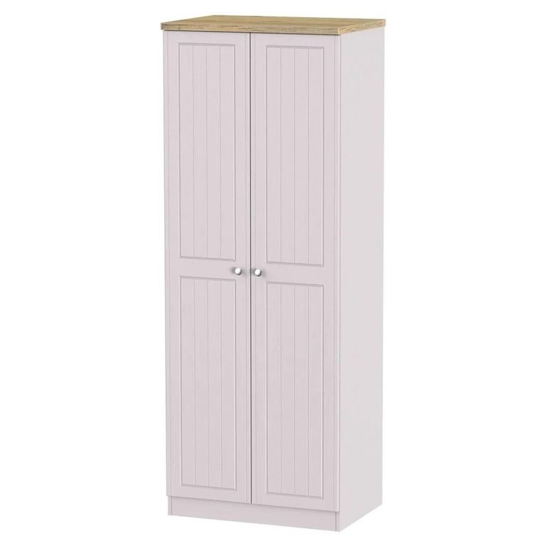 Vienna Wardrobe - 2 Door - Plain - Tall - Cashmere