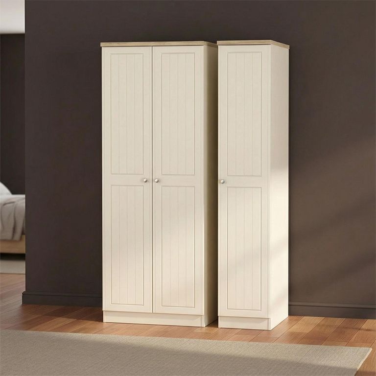 Vienna Wardrobe - 3 Door - Tall - Triple - Cream