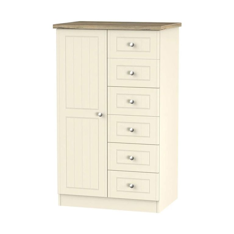 Vienna Wardrobe - 1 Door - Midi - Cream