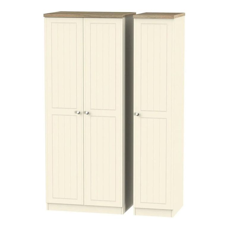 Vienna Wardrobe - 3 Door - Triple - Cream