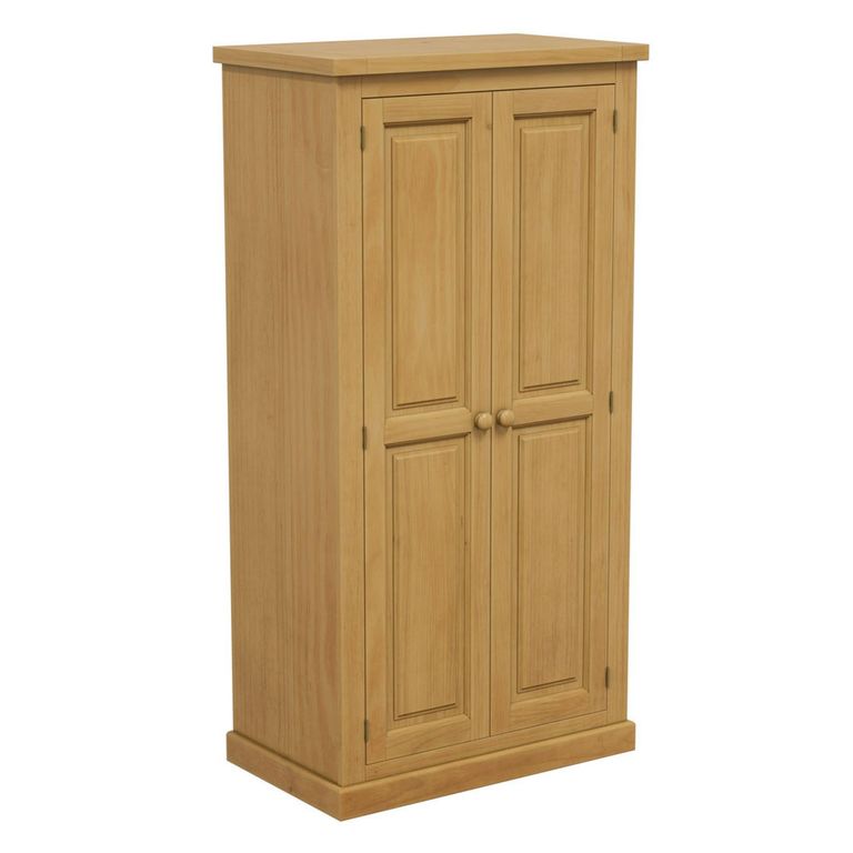 Churchill Waxed Pine 2 Door Plain Wardrobe