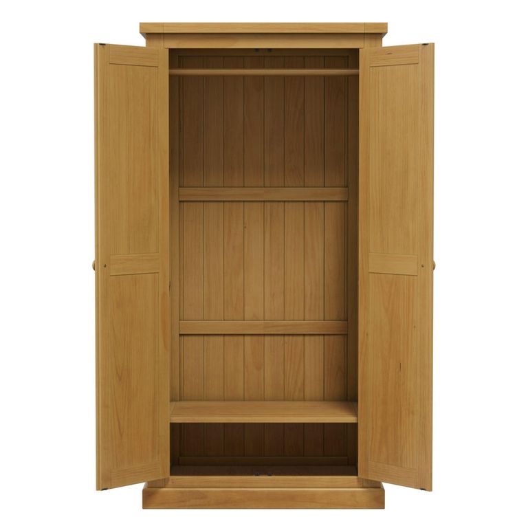 Churchill Waxed Pine 2 Door Plain Wardrobe
