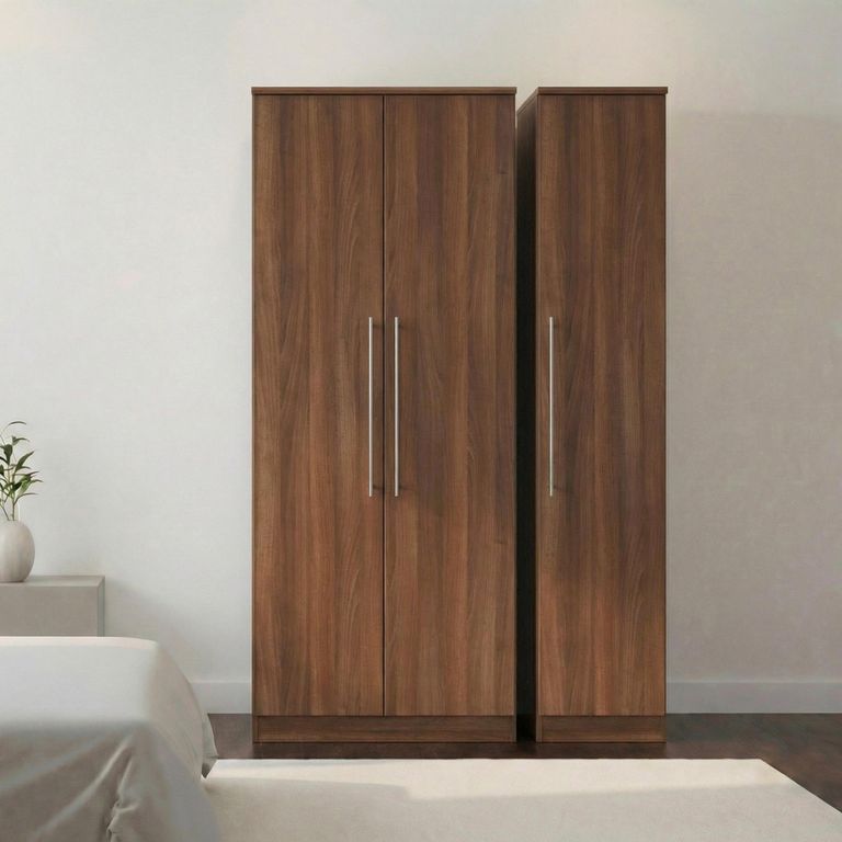 Sherwood Wardrobe - 3 Door - Tall - Triple - Walnut