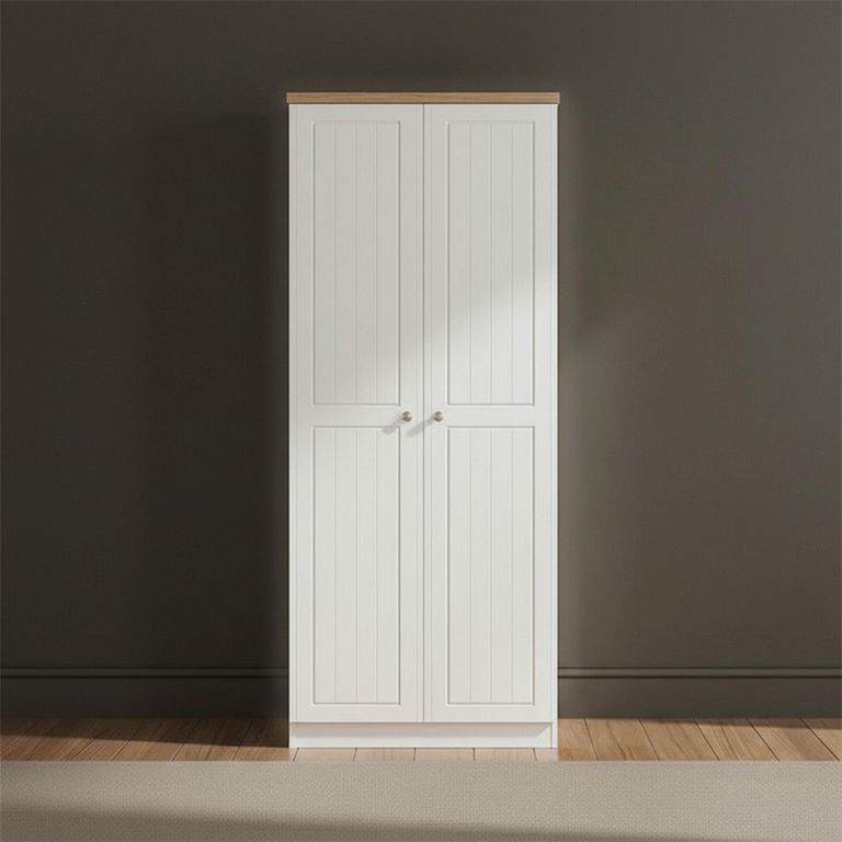 Vienna Wardrobe - 2 Door - Plain - Porcelain