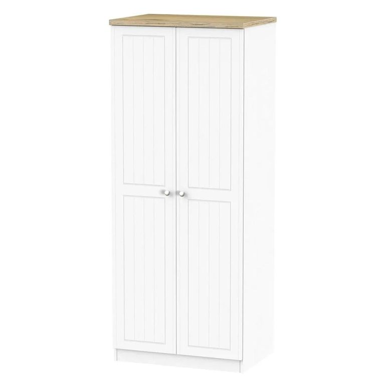 Vienna Wardrobe - 2 Door - Plain - Porcelain