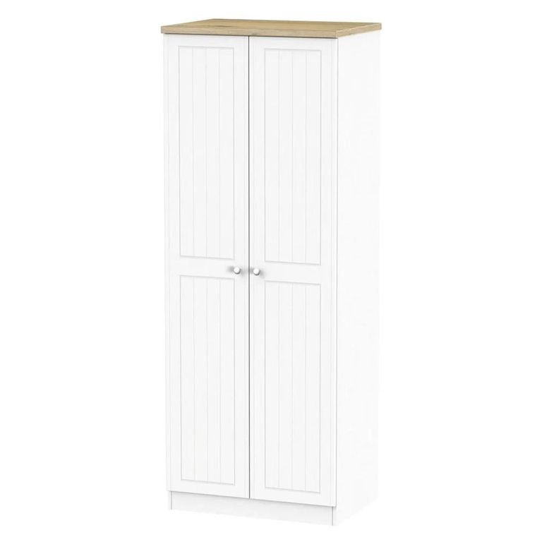 Vienna Wardrobe - 2 Door - Plain - Tall - Porcelain
